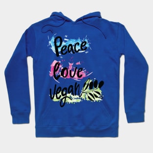 Peace love vegan Hoodie